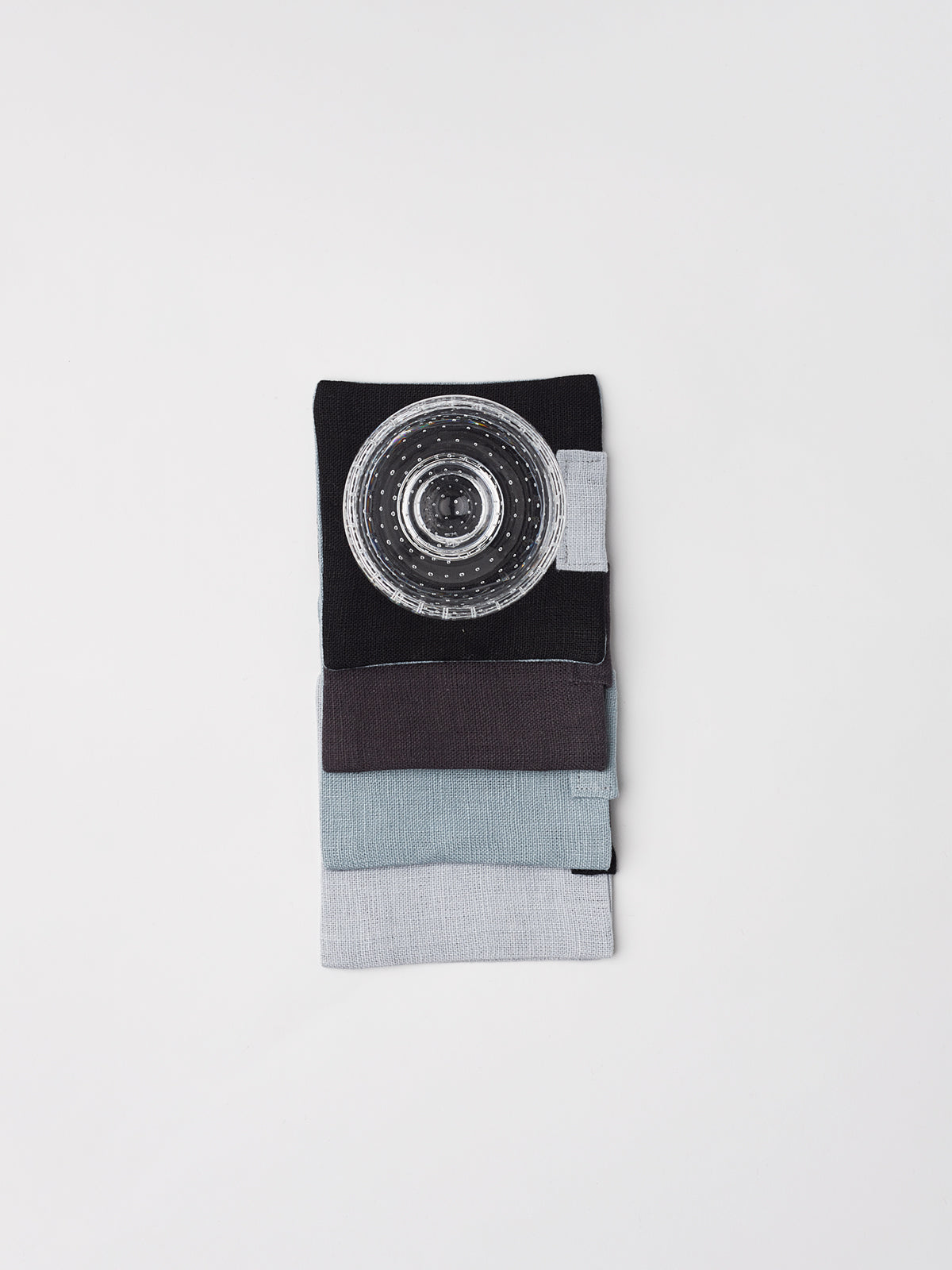 Linen Coasters by Monte Picnic Social Club, with sake glass as size reference